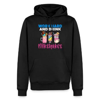 J’adore Milkshakes Milkshake Gift - Sweat à capuche Premium bio Homme - noir - Devant - Nico (187cm)