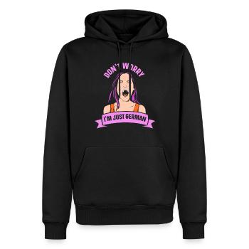 Keine Sorge Ich Bin Nur Deutscher Stimme Deutsch - Männer Premium Bio Hoodie - Schwarz - Vorne - Nico (187cm)