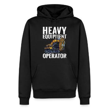 Lustige Bauarbeiter & Baustelle Baggerfahrer - Männer Premium Bio Hoodie - Schwarz - Vorne - Nico (187cm)