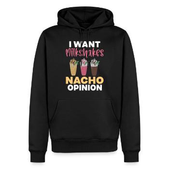 J’adore Milkshakes Milkshake Gift - Sweat à capuche Premium bio Homme - noir - Devant - Nico (187cm)