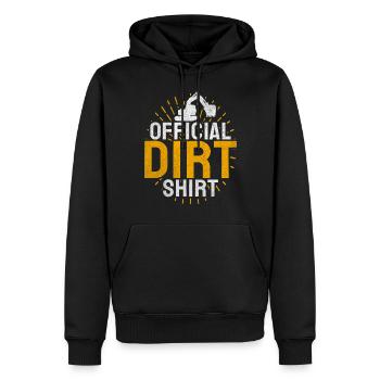 Drôles d’ouvriers de la construction et de conducteurs d’excavatrices de chantier - Sweat à capuche Premium bio Homme - noir - Devant - Nico (187cm)
