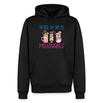 Ich liebe Milchshakes Milchshake Geschenk - Männer Premium Bio Hoodie - Schwarz - Vorne - Nico (187cm)