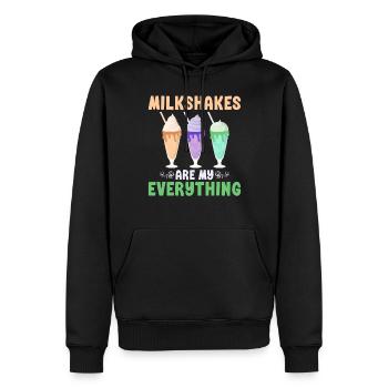 Ich liebe Milchshakes Milchshake Geschenk - Männer Premium Bio Hoodie - Schwarz - Vorne - Nico (187cm)