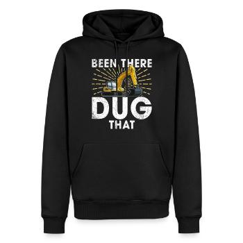 Lustige Bauarbeiter & Baustelle Baggerfahrer - Männer Premium Bio Hoodie - Schwarz - Vorne - Nico (187cm)