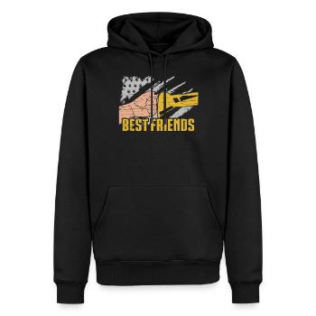 Lustige Bauarbeiter & Baustelle Baggerfahrer - Männer Premium Bio Hoodie - Schwarz - Vorne - Nico (187cm)
