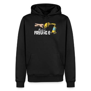 Lustige Bauarbeiter & Baustelle Baggerfahrer - Männer Premium Bio Hoodie - Schwarz - Vorne - Nico (187cm)