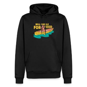 Paddeln Für Essen Hobby Kajakfahren Kayak Kajak - Männer Premium Bio Hoodie - Schwarz - Vorne - Nico (187cm)