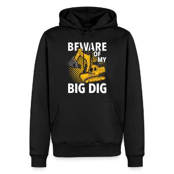 Lustige Bauarbeiter & Baustelle Baggerfahrer - Männer Premium Bio Hoodie - Schwarz - Vorne - Nico (187cm)