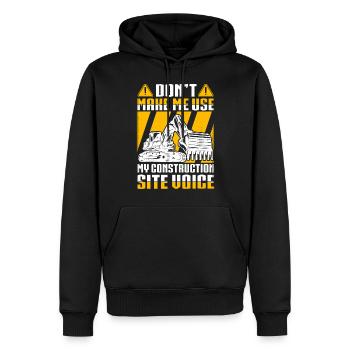 Lustige Bauarbeiter & Baustelle Baggerfahrer - Männer Premium Bio Hoodie - Schwarz - Vorne - Nico (187cm)