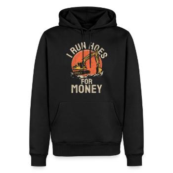 Lustige Bauarbeiter & Baustelle Baggerfahrer - Männer Premium Bio Hoodie - Schwarz - Vorne - Nico (187cm)