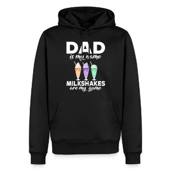 J’adore Milkshakes Milkshake Gift - Sweat à capuche Premium bio Homme - noir - Devant - Nico (187cm)