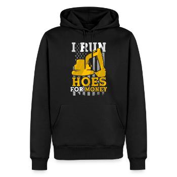 Lustige Bauarbeiter & Baustelle Baggerfahrer - Männer Premium Bio Hoodie - Schwarz - Vorne - Nico (187cm)