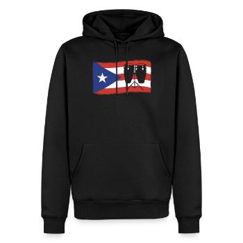 Konga musician - Men’s Premium Organic Hoodie - black - Front - Nico (187cm)