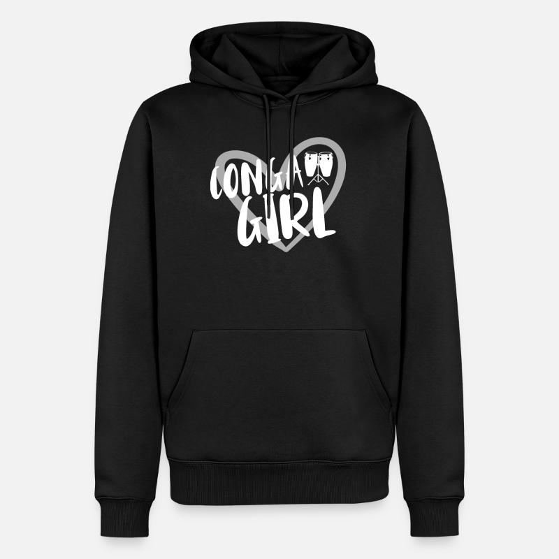 Konga Musiker - Männer Premium Bio Hoodie - Schwarz