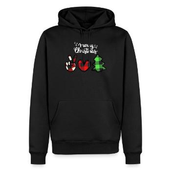 Merry Christmas Lustiges Weihnachtsshirt - Männer Premium Bio Hoodie - Schwarz - Vorne - Nico (187cm)
