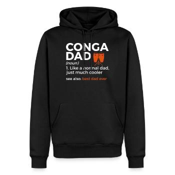 Konga musician - Men’s Premium Organic Hoodie - black - Front - Nico (187cm)