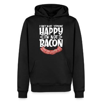 Je ne peux pas rendre tout le monde heureux im pas bacon - Sweat à capuche Premium bio Homme - noir - Devant - Nico (187cm)