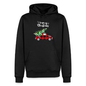 Joyeux Noël Drôle de Chemise de Noël - Sweat à capuche Premium bio Homme - noir - Devant - Nico (187cm)