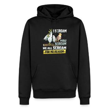 Tropischer Vogel Schrei Papageien Kakadu - Männer Premium Bio Hoodie - Schwarz - Vorne - Nico (187cm)