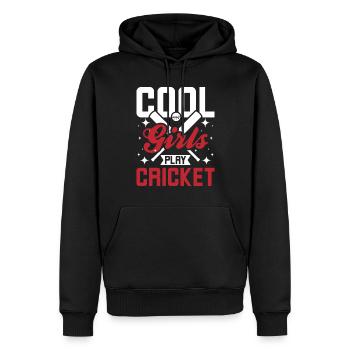 Cool girls play cricket - Männer Premium Bio Hoodie - Schwarz - Vorne - Nico (187cm)