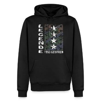 GEBURTSTAG LEGENDE 1953 GEBOREN - Männer Premium Bio Hoodie - Schwarz - Vorne - Nico (187cm)