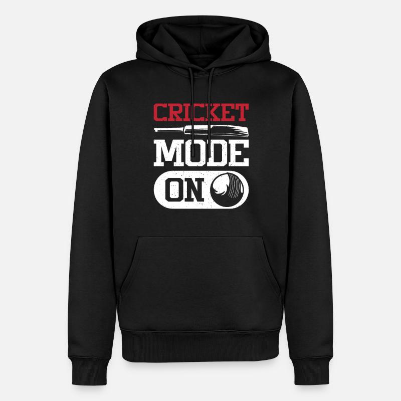 Cricket mode on - Männer Premium Bio Hoodie - Schwarz