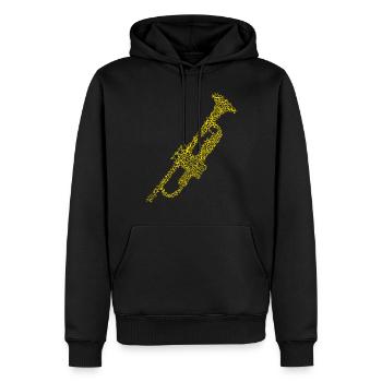 Trompettiste trompettiste Trompettiste - Sweat à capuche Premium bio Homme - noir - Devant - Nico (187cm)