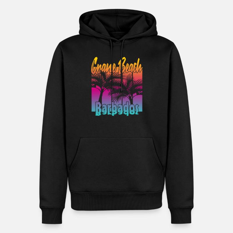 Crane Beach Barbados - Männer Premium Bio Hoodie - Schwarz