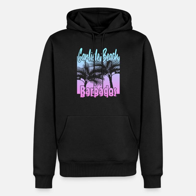 Carlisle Beach - Männer Premium Bio Hoodie - Schwarz