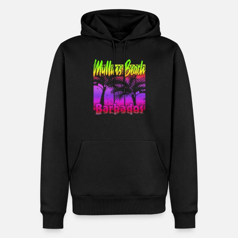 Mullins Beach Barbade - Sweat à capuche Premium bio Homme - noir