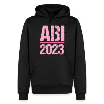 Abitur Gymnasium Damen und Herren Abi 2023 - Männer Premium Bio Hoodie - Schwarz - Vorne - Nico (187cm)
