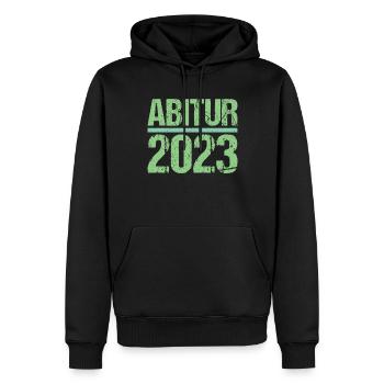 Abitur Gymnasium Damen und Herren Abi 2023 - Männer Premium Bio Hoodie - Schwarz - Vorne - Nico (187cm)