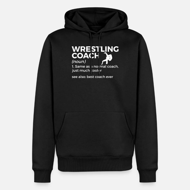 Lutte - Sweat à capuche Premium bio Homme - noir