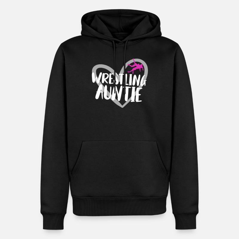 Lutte - Sweat à capuche Premium bio Homme - noir