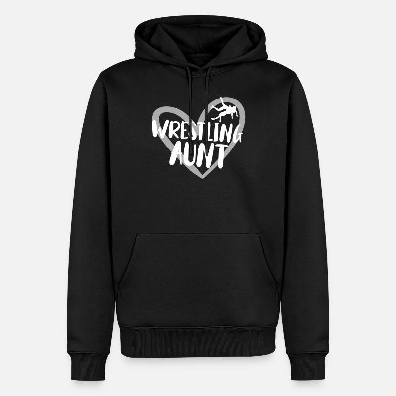 Lutte - Sweat à capuche Premium bio Homme - noir
