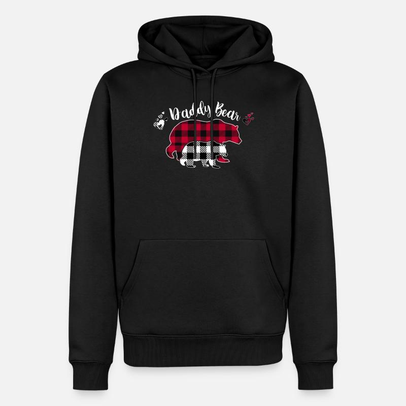 Daddy Bear - Männer Premium Bio Hoodie - Schwarz