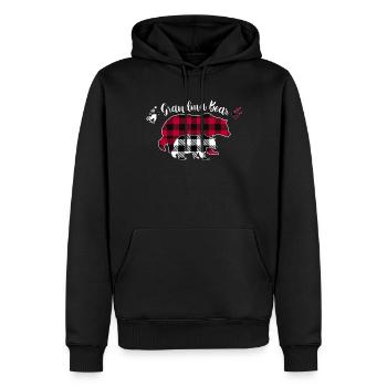 Grandma Bear - Männer Premium Bio Hoodie - Schwarz - Vorne - Nico (187cm)