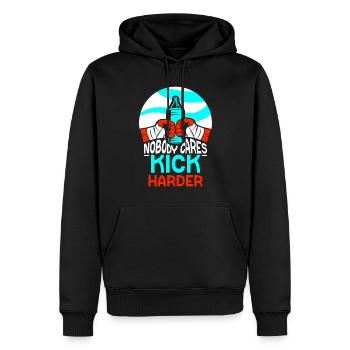 Niemand Interessiert Es Kick Härter Kickboxen Team - Männer Premium Bio Hoodie - Schwarz - Vorne - Nico (187cm)