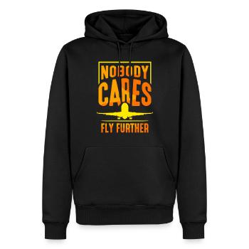 Niemand Interessiert Es Flieg Weiter Pilot Flug - Männer Premium Bio Hoodie - Schwarz - Vorne - Nico (187cm)