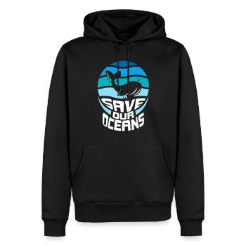 Rettet Unsere Ozeane Meer Ocean Protection See - Männer Premium Bio Hoodie - Schwarz - Vorne - Nico (187cm)