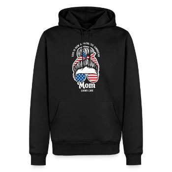 Voici à quoi ressemble une mère américaine patriotique aux États-Unis - Sweat à capuche Premium bio Homme - noir - Devant - Nico (187cm)