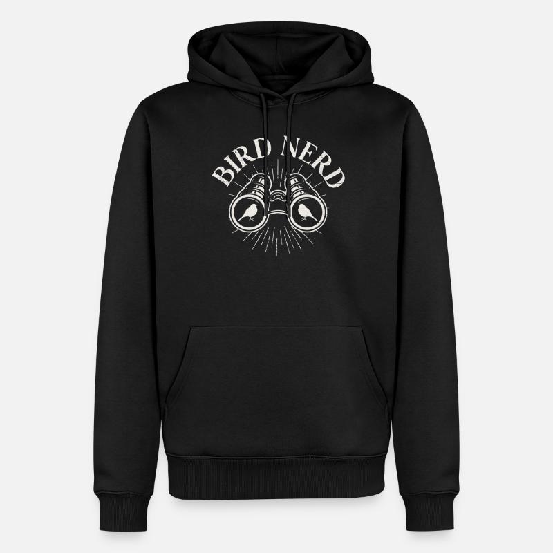 Nerd d’oiseaux - Sweat à capuche Premium bio Homme - noir