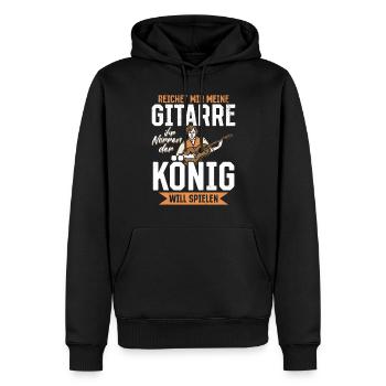 Reichet mir meine Gitarre - Gitarre Spieler Bass G - Männer Premium Bio Hoodie - Schwarz - Vorne - Nico (187cm)