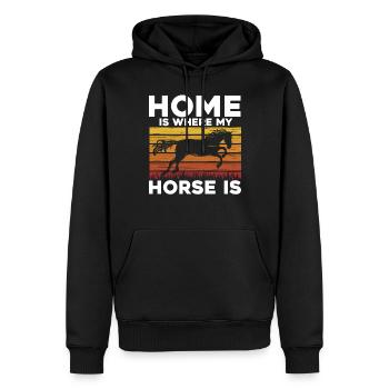 Home Is Where My Horse Is - Männer Premium Bio Hoodie - Schwarz - Vorne - Nico (187cm)