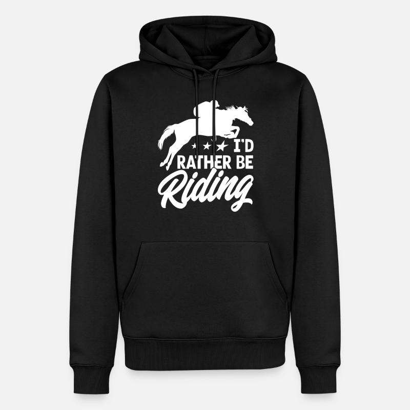 Je préfère rouler - Sweat à capuche Premium bio Homme - noir