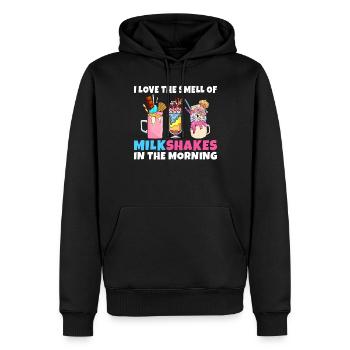 Ich liebe Milchshakes Milchshake Geschenk - Männer Premium Bio Hoodie - Schwarz - Vorne - Nico (187cm)