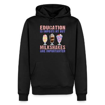 J’adore Milkshakes Milkshake Gift - Sweat à capuche Premium bio Homme - noir - Devant - Nico (187cm)