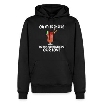 Ich liebe Milchshakes Milchshake Geschenk - Männer Premium Bio Hoodie - Schwarz - Vorne - Nico (187cm)