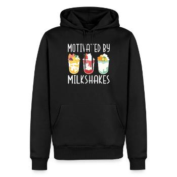 Ich liebe Milchshakes Milchshake Geschenk - Männer Premium Bio Hoodie - Schwarz - Vorne - Nico (187cm)