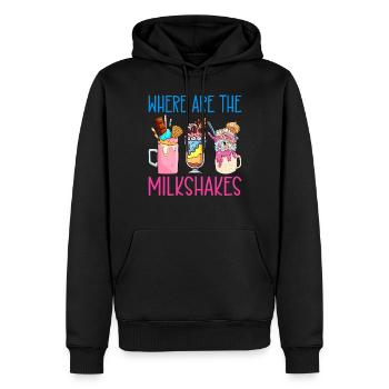 J’adore Milkshakes Milkshake Gift - Sweat à capuche Premium bio Homme - noir - Devant - Nico (187cm)